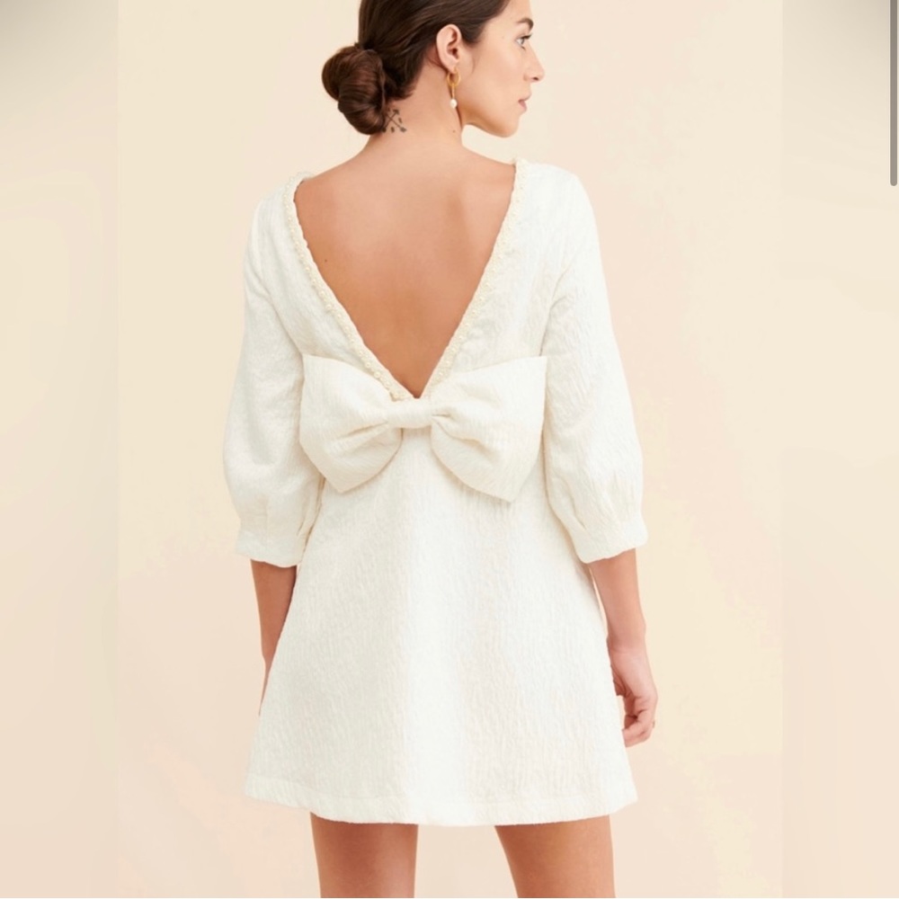 Sister Jane Jacquard Bow Dress